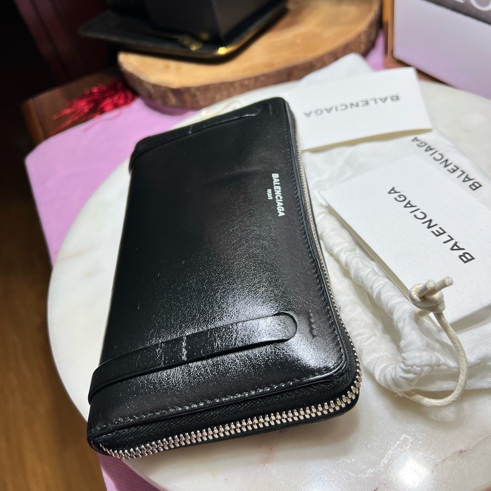Balenciaga continental Black Leather Wallet EUC - Picture 17 of 17